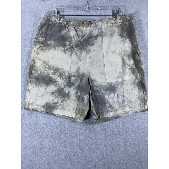 PacSun Shorts Men Large Multicolor Tie Dye Swim Trunks Volley Cotton Drawstring - Picture 1 of 15